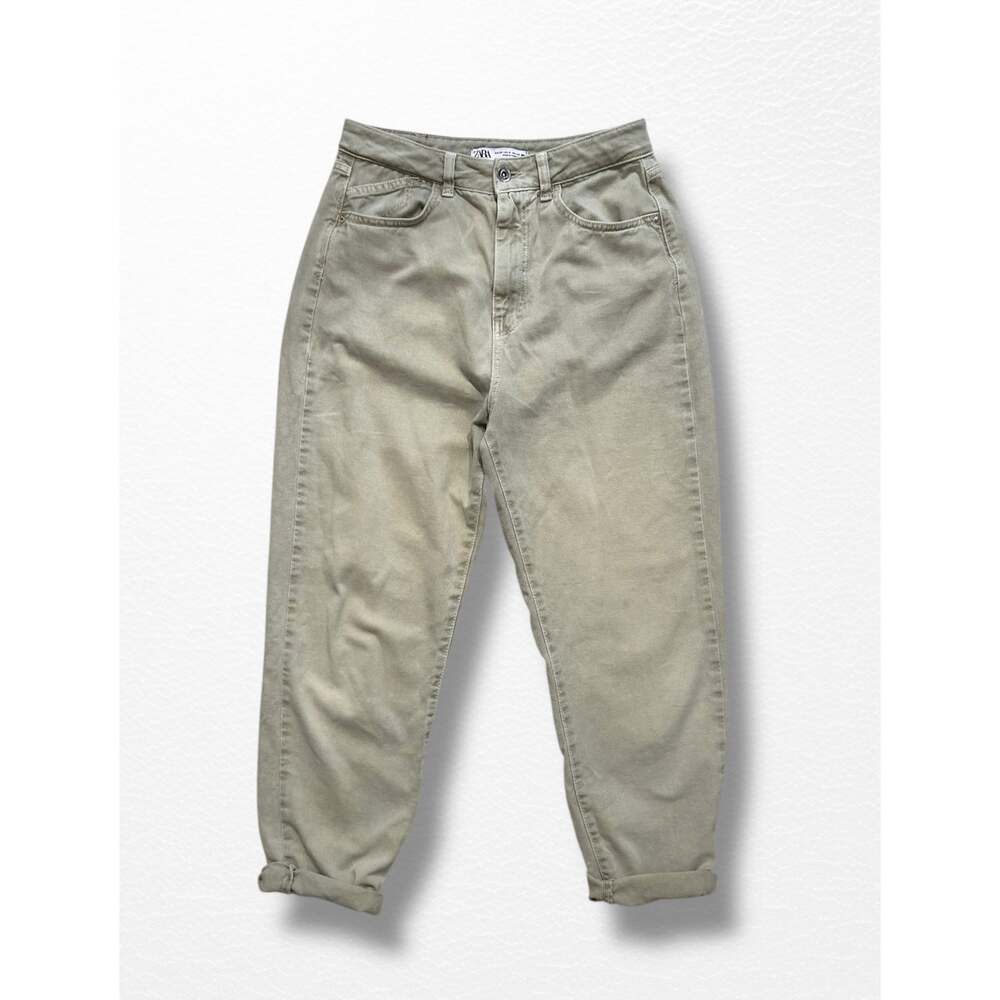 Zara High Waisted Tapered Mom Jeans, Size 6